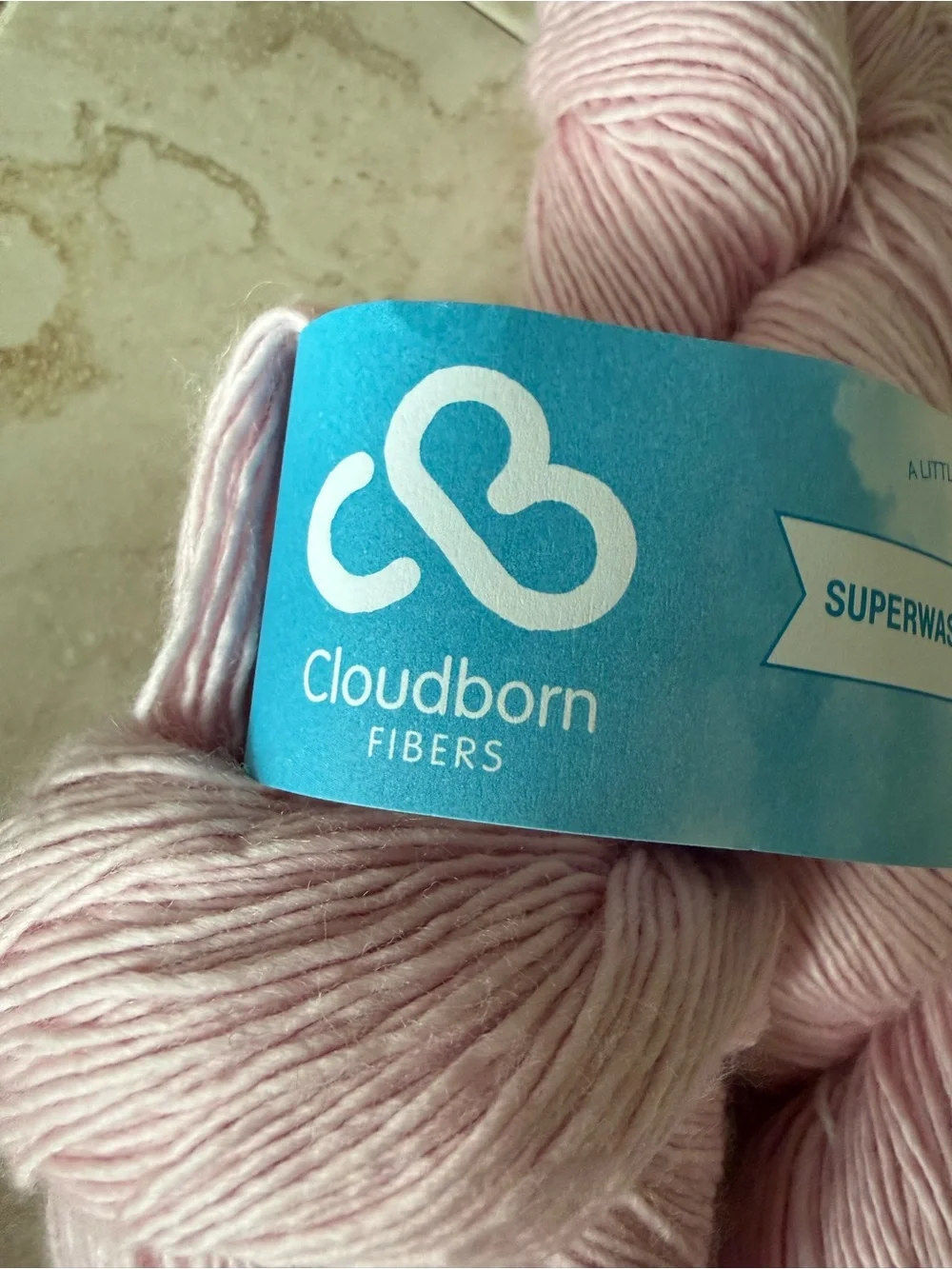 Superwash Merino Fingering Scarf Yarn - Petal Pink